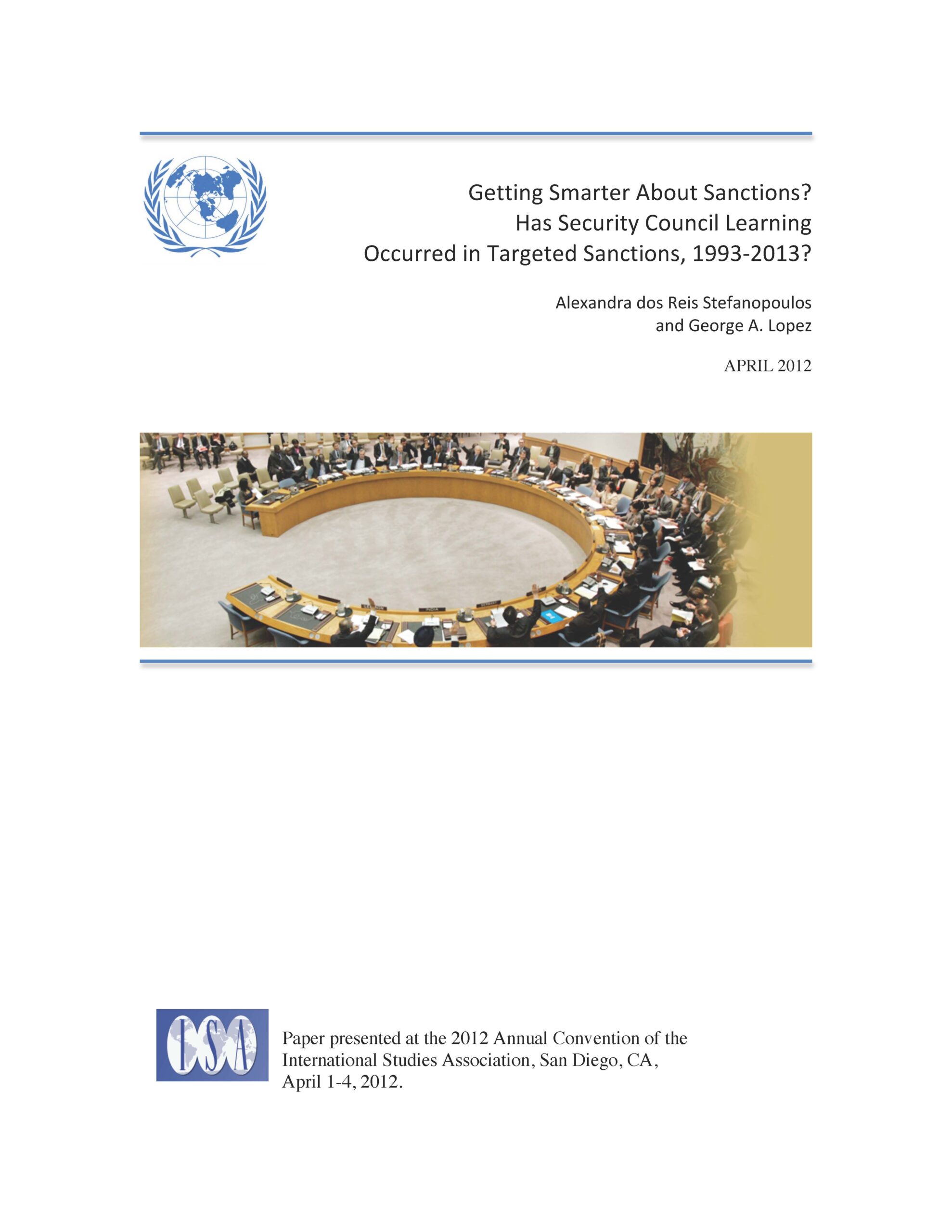 Getting Smarter About Sanctions? Has Security Council Learning Occurred in Targeted Sanctions, 1993-2013?