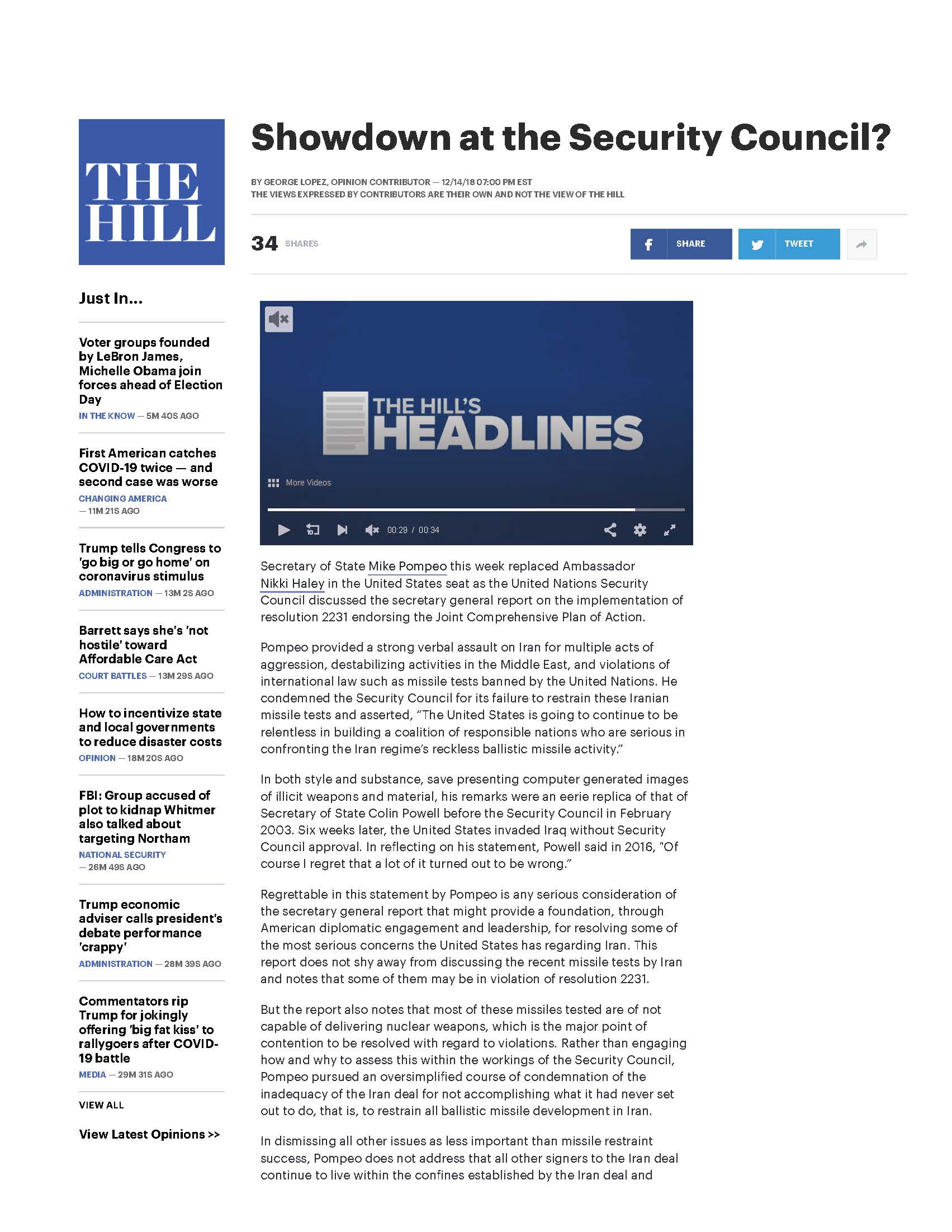 Showdown at the Security Council?