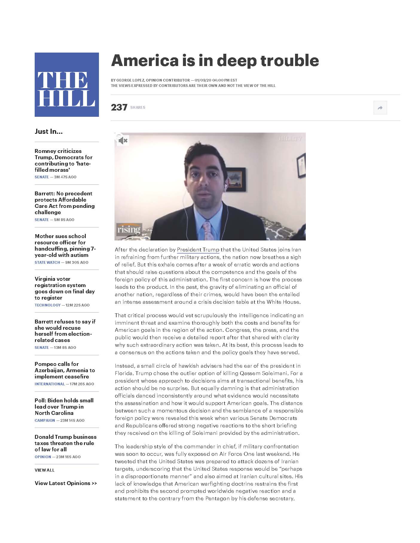 America is in Deep Trouble