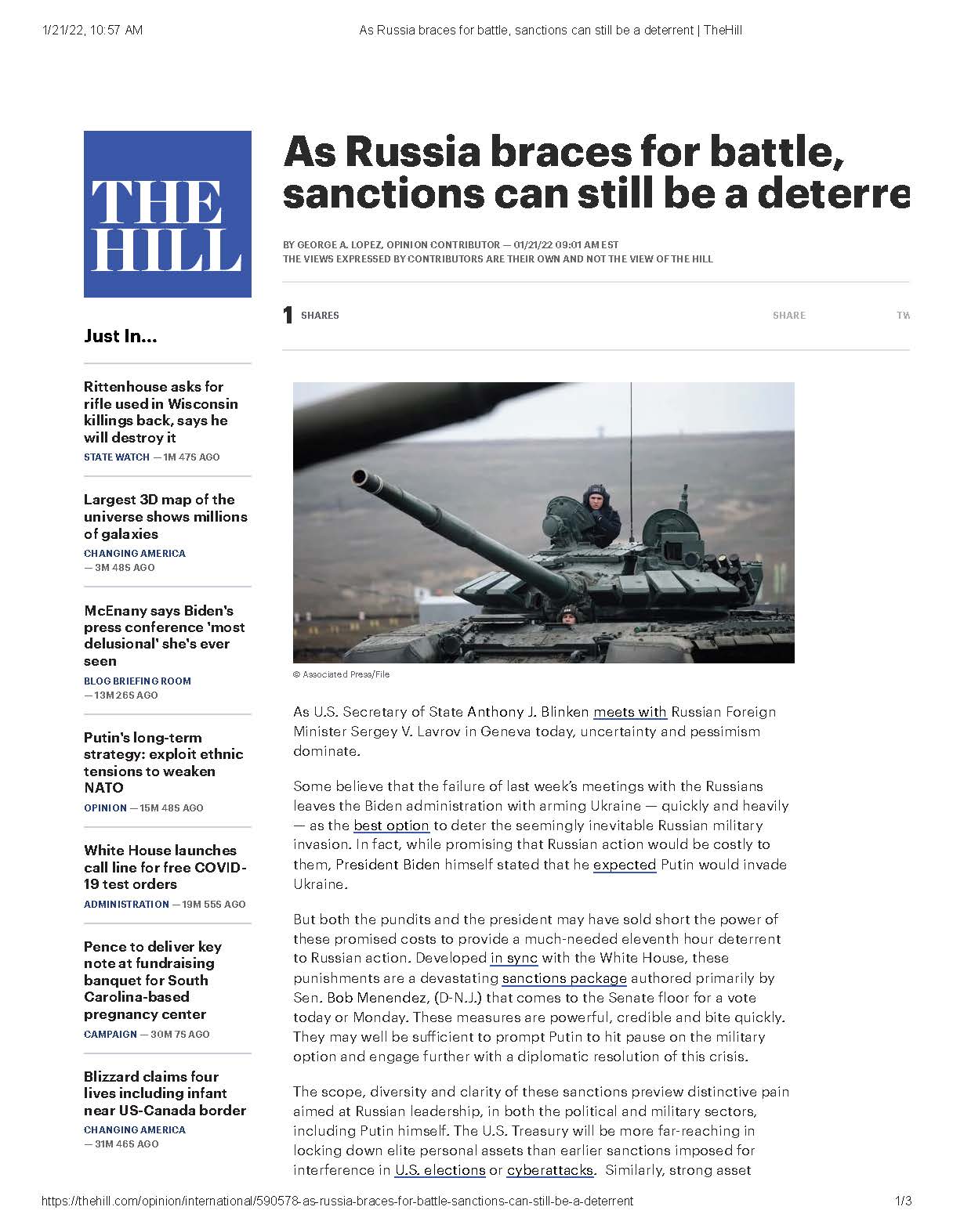 As Russia braces for battle, sanctions can still be a deterrent